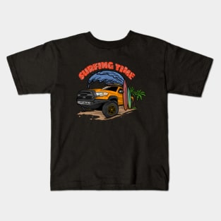 Orange Toyota 4Runner Surfing Time Holiday Kids T-Shirt